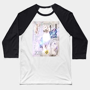 Death Tarot Card from Hazard Cats Tarot Baseball T-Shirt